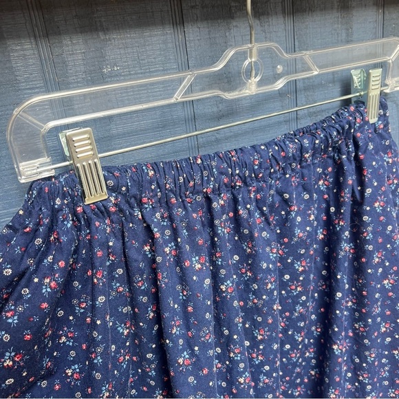 VTG Ruffled Prairie Maxi Skirt Calico Floral Texas Star Line Dancing Rodeo Med - Picture 6 of 12